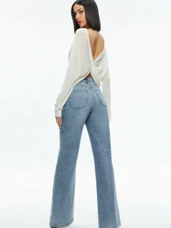 Women Alice and Olivia Akers Reversible Pullover