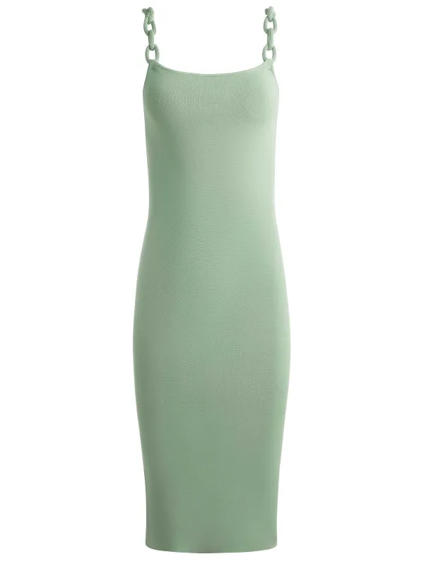 Women Alice and Olivia Alina Looped Straps Midi Dress