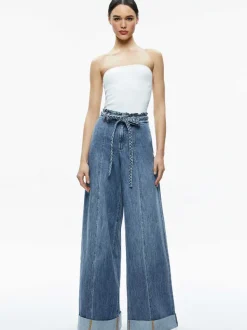 Women Alice and Olivia Alison Full Length Tube Top