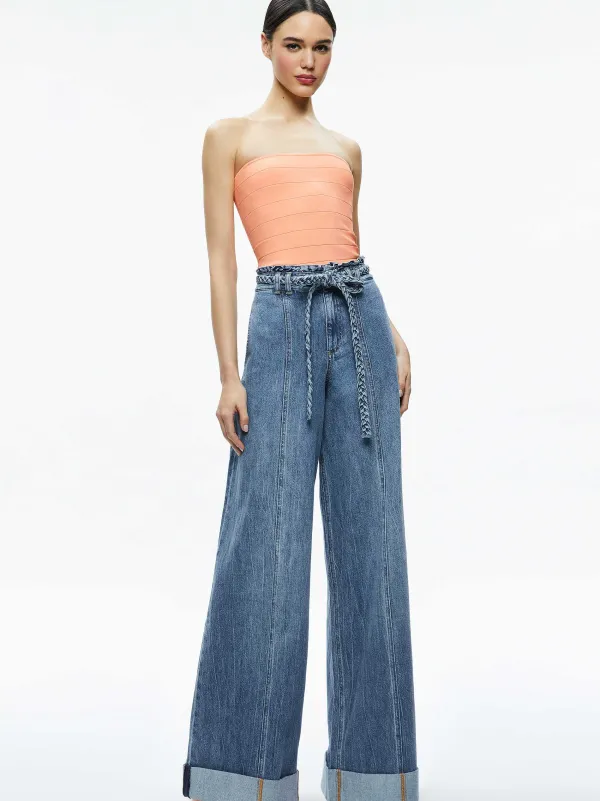 Women Alice and Olivia Alison Full Length Tube Top