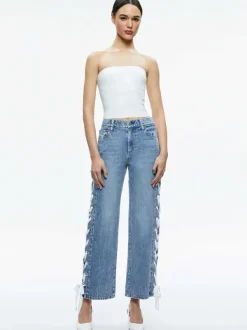 Women Alice and Olivia Alison Full Length Tube Top