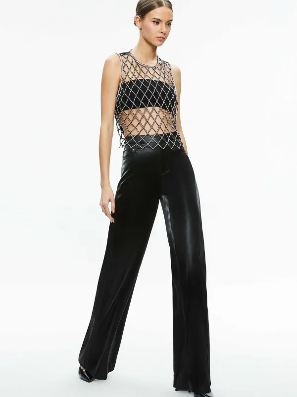 Women Alice and Olivia Amal Embellished Tank With Bandeau