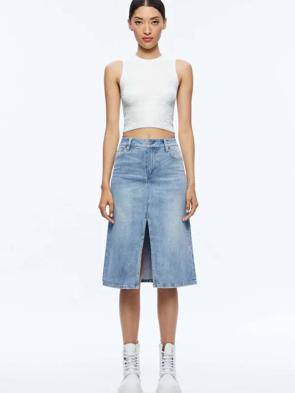 Women Alice and Olivia Amity Sleeveless Cropped Tank