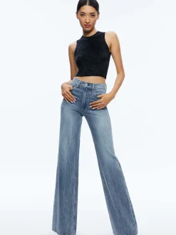 Women Alice and Olivia Amity Sleeveless Cropped Tank