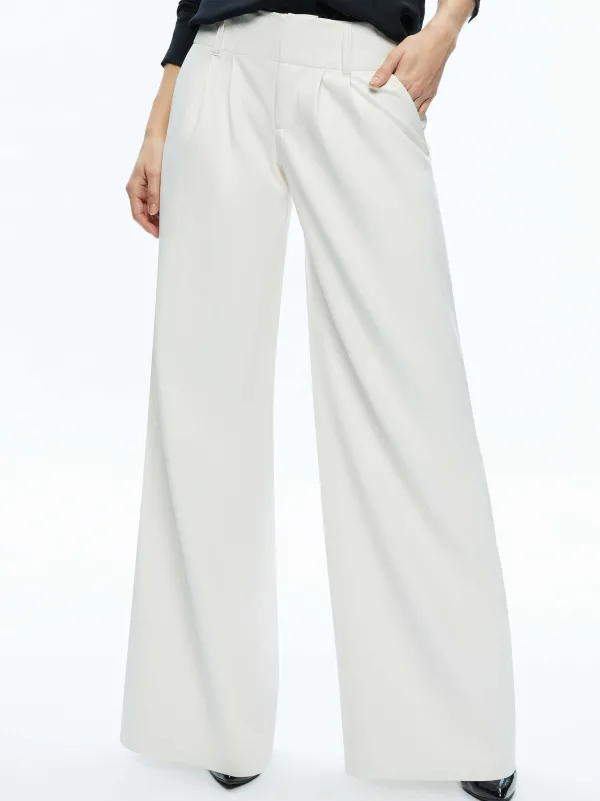 Women Alice and Olivia Anders Vegan Leather Low Rise Pant