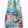 Women Alice and Olivia A+O X Basquiat Tina Tea Length Skirt