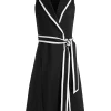 Women Alice and Olivia Aubrey Long Trench Vest