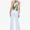 Women Alice and Olivia Avril Sequin Boxy Tank