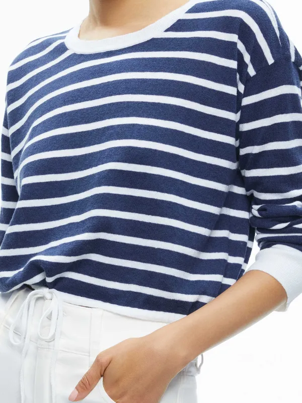 Women Alice and Olivia Bernetta Cropped Drawstring Pullover