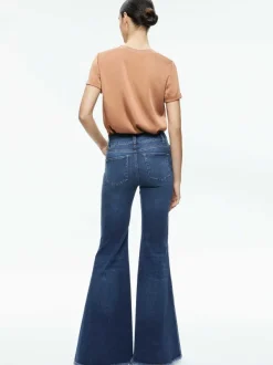 Women Alice and Olivia Braden Drop Shoulder Tee