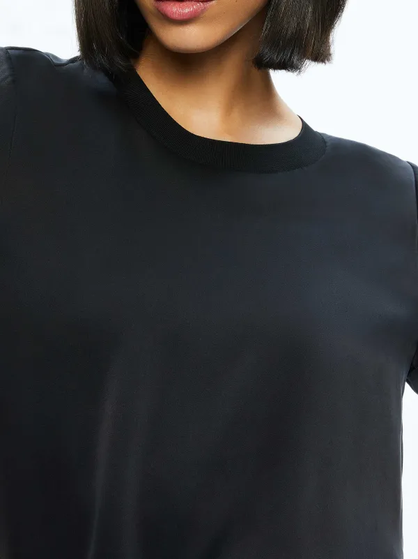 Women Alice and Olivia Braden Drop Shoulder Tee