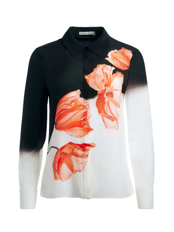 Women Alice and Olivia Brady Slim Button Down