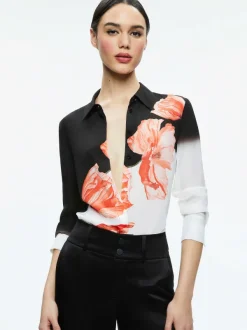 Women Alice and Olivia Brady Slim Button Down