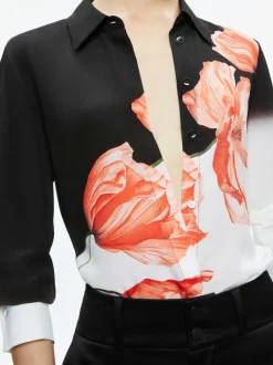 Women Alice and Olivia Brady Slim Button Down