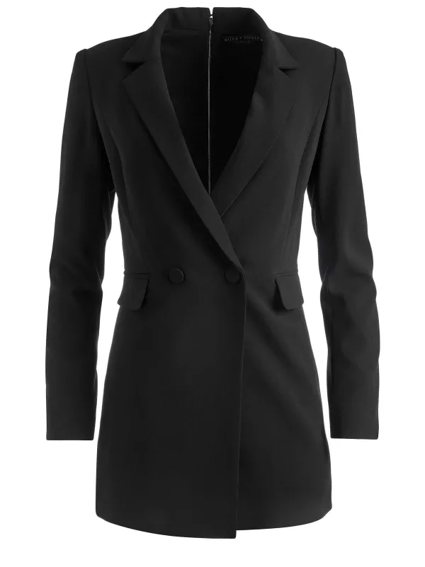 Women Alice and Olivia Breann Long Fitted Blazer
