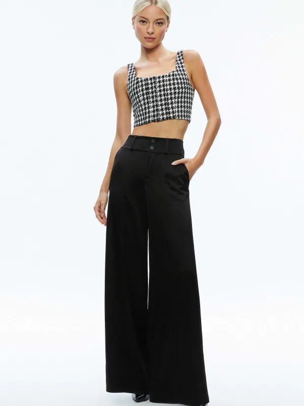 Women Alice and Olivia Breslin Corset Top + Donald Side Button Skirt