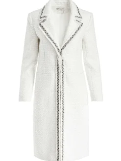 Women Alice and Olivia Bret Embellished Long Blazer