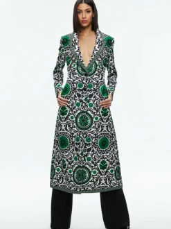 Women Alice and Olivia Bret Long Blazer