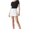 Women Alice and Olivia Cady High Waisted Leather Short