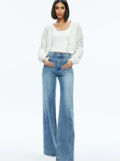Women Alice and Olivia Casilda Faux Fur Cropped Cardigan