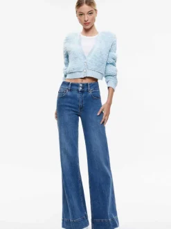 Women Alice and Olivia Casilda Faux Fur Cropped Cardigan