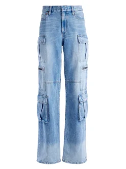 Women Alice and Olivia Cay Baggy Cargo Jeans