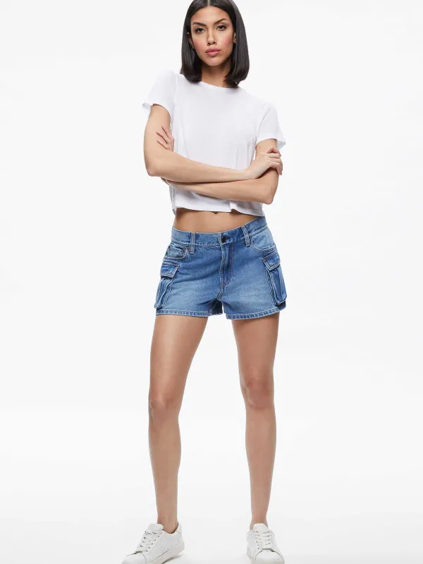 Women Alice and Olivia Cay Low Rise Cargo Short