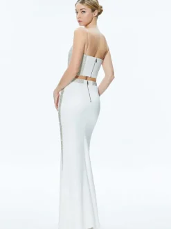 Women Alice and Olivia Ceresi Embellished Crop Top + Marilynn Embellished Maxi Skirt