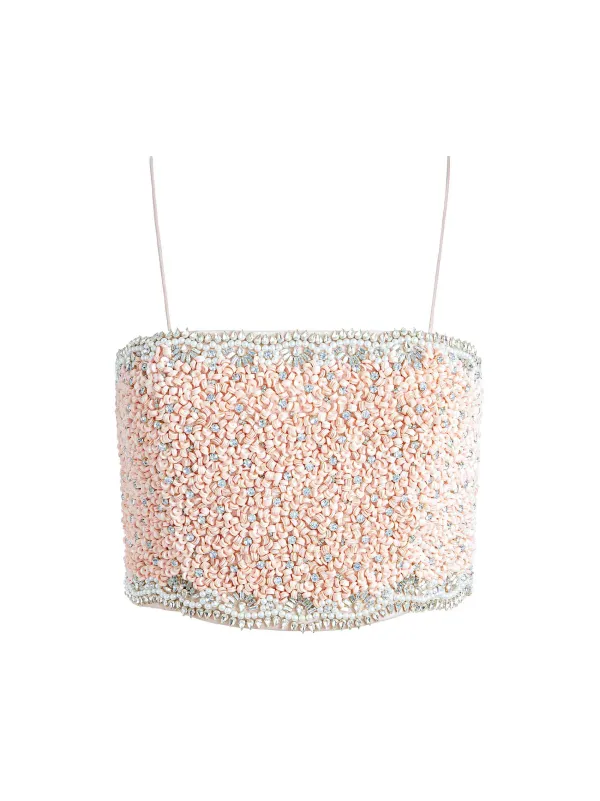 Women Alice and Olivia Ceresi Embellished Spaghetti Strap Top