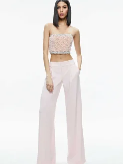 Women Alice and Olivia Ceresi Embellished Spaghetti Strap Top