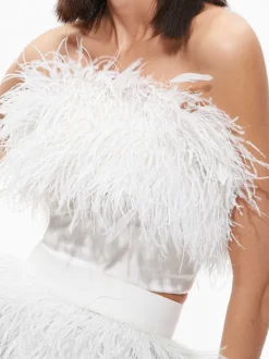 Women Alice and Olivia Ceresi Feather Top