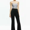 Women Alice and Olivia Ceresi Sequin Bandeau Crop Top + Maeve Sequin Slip Skirt