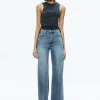 Women Alice and Olivia Chrissy Crewneck Ruched Crop Top