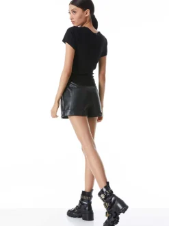 Women Alice and Olivia Cindy Classic Cropped Tee