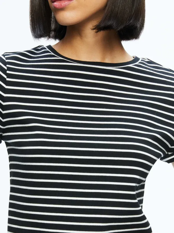 Women Alice and Olivia Cindy Classic Cropped Tee