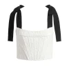 Women Alice and Olivia Clara Bow Strap Bustier Crop Top