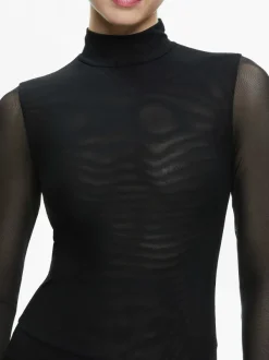 Women Alice and Olivia Clarinda Turtleneck Bodysuit