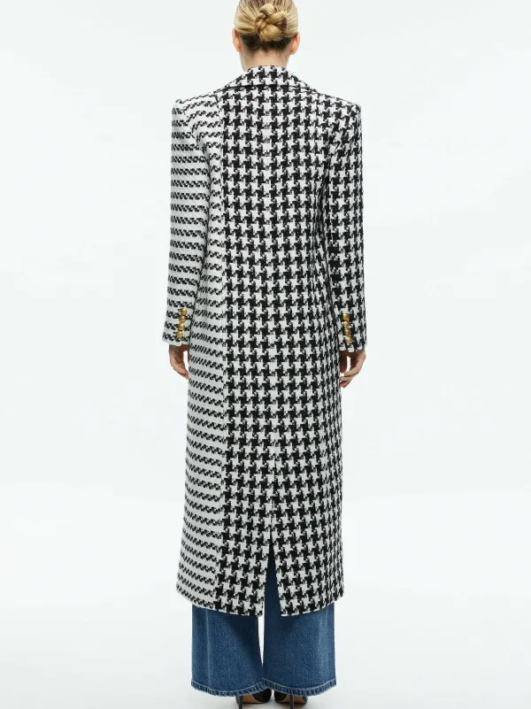 Women Alice and Olivia Colley Long Tweed Coat
