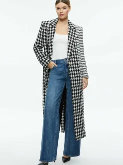 Women Alice and Olivia Colley Long Tweed Coat