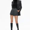 Women Alice and Olivia Colley Notch Collar Blazer + Conry Pleated Cuff Short