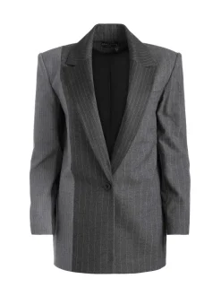 Women Alice and Olivia Colley Notch Collar Blazer + Conry Pleated Cuff Short