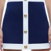 Women Alice and Olivia Colton Colorblock Button Front Mini Skirt