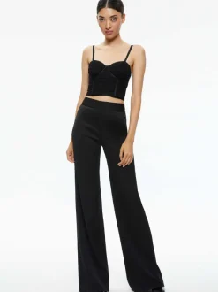 Women Alice and Olivia Damia Ruched Bustier Top