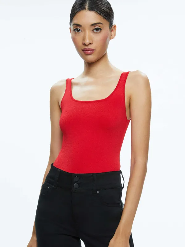 Women Alice and Olivia Daryn Full Length Sweater Tank