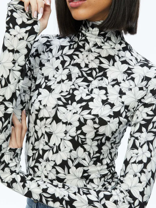 Women Alice and Olivia Delaina Turtleneck Top