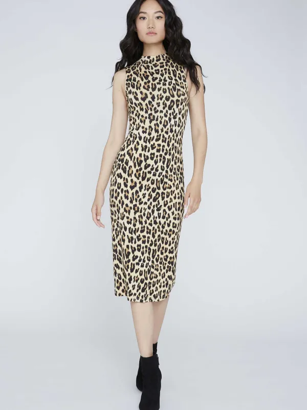 Women Alice and Olivia Delora Fitted Mock Neck Dress