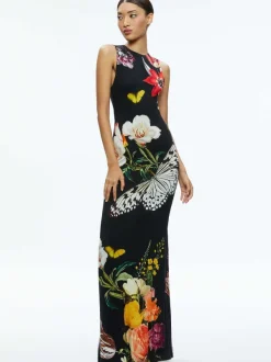 Women Alice and Olivia Delora Open Back Maxi Dress