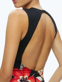 Women Alice and Olivia Delora Open Back Maxi Dress