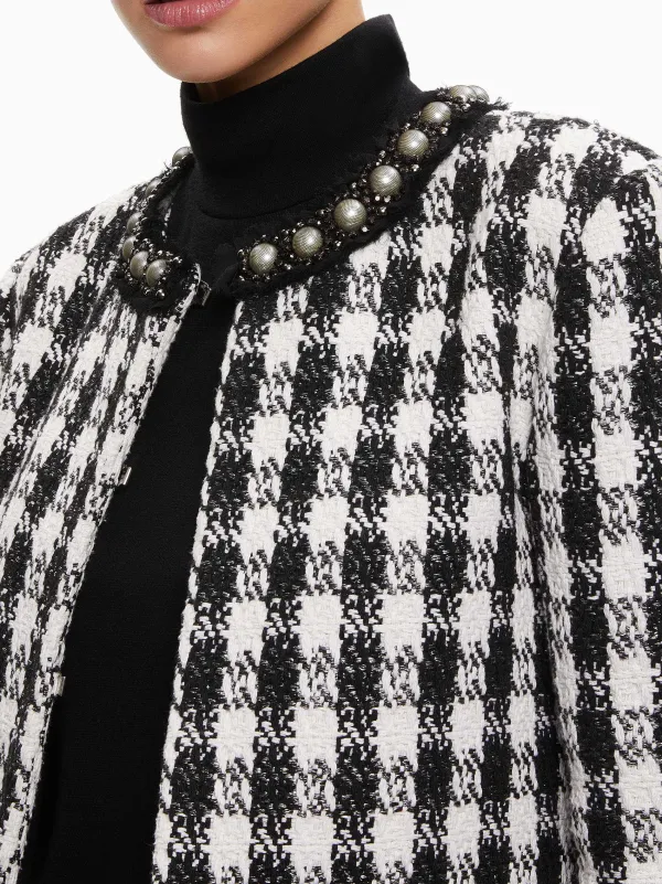Women Alice and Olivia Deon Two-Fer Tweed Jacket
