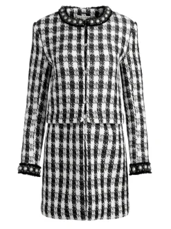 Women Alice and Olivia Deon Two-Fer Tweed Jacket + Mace Tweed Mini Skort
